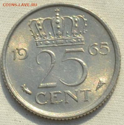 Нидерланды 25 центов 1965. 25. 02. 2021 в 22 - 00. - DSC_0510.JPG