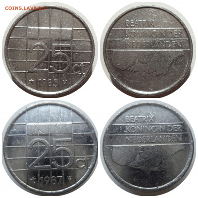 ФИКС 25 центов Нидерланды 1950-1992 гг. до 24.02.21 в 22:00 - CollageMaker_20201219_003126525