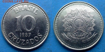 27 мм) до 1.03 - Бразилия 10 крузадо, 1987