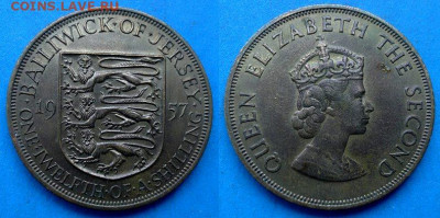 12 шиллинга 1957 года до 1.03 - Джерси 1.12 шиллинга, 1957 (2)