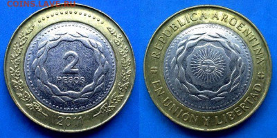 Аргентина - 2 песо 2011 года (БИМ) до 1.03 - Аргентина 2 песо, 2011 (2)