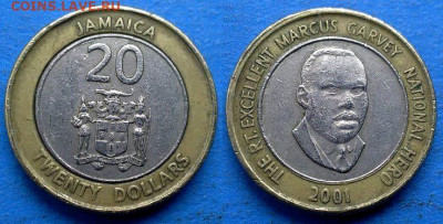 Ямайка - 20 долларов 2001 года (БИМ) до 1.03 - Ямайка 20 долларов, 2001