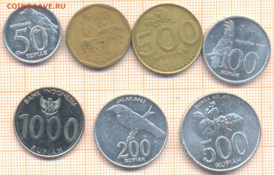 Индонезия 7 монет, до 02.03.2021 г. 22.00 по Москве - Индонезия 7 монет1