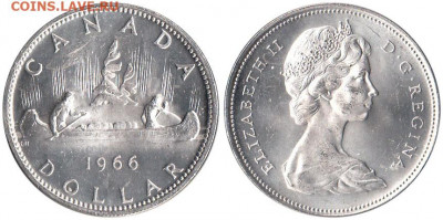 Канада 1 доллар 1966 определение подлинности - 1-dollar-1966-g