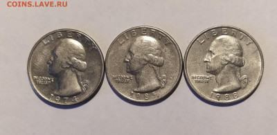 США квотеры 1974,85,88 гг. до 04-03-21 - 1614349927751
