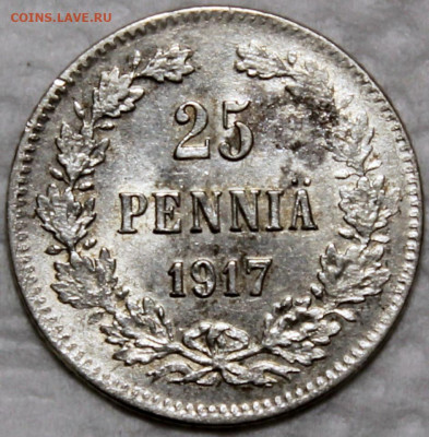 25 пенни 1917 русская финляндия - 25 пенни 1917 реверс