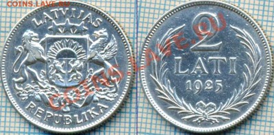 Латвия,2л,1925,серебро,до13.10.2011г. 22.00 по Москве - Латвия 2л 1925