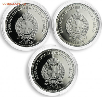 Мальтийский Орден. Крест, 2004 год! На оценку - 7723-dfed8b9_malta_10_liras_pope_john_paul_ii_set_614572756