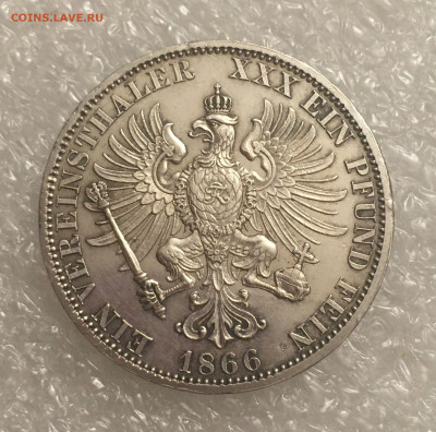 Королевство Пруссия. Вильгельм I. 1 ТАЛЕР 1866 года. Победн. - 1Талр66 (7)