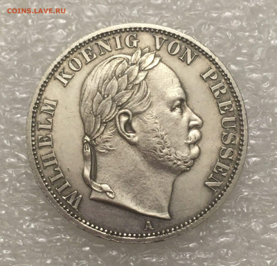 Королевство Пруссия. Вильгельм I. 1 ТАЛЕР 1866 года. Победн. - 1Талр66 (2)
