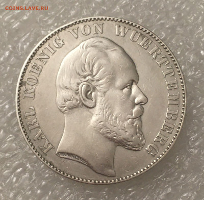 Королевство Вюртемберг. Карл I. 1 ТАЛЕР 1871 года. Победный. - 1Талр71 (3)