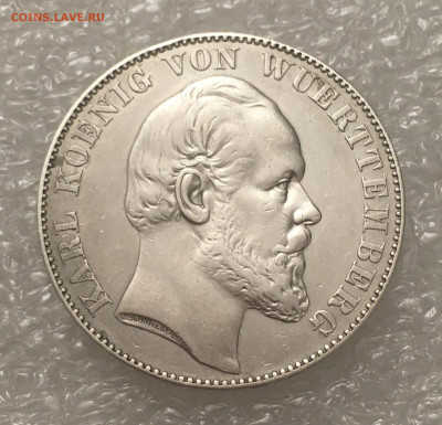 Королевство Вюртемберг. Карл I. 1 ТАЛЕР 1871 года. Победный. - 1Талр71 (2)