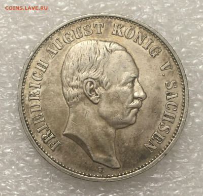 Королевство Саксония. Фридрих Август III. 5 МАРОК 1907 года. - 5Марк1907 (3)