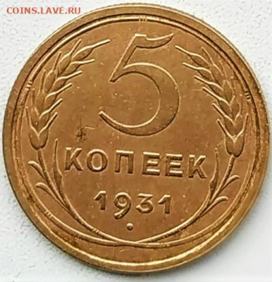5 копеек 1931. Нечастый год. До 05.03.21г в 22.00 МСК - 1614584455066