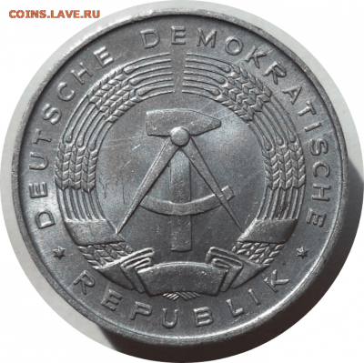 1 пфенниг 1968 г. ГДР до 02.03.21 в 22:00 МСК - Rounded_20210301_204329