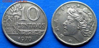 Бразилия - 10 сентаво 1970 года до 8.03 - Бразилия 10 сентаво, 1970