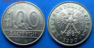 Польша - 100 злотых 1990 года до 8.03 - Польша 100 злотых, 1990