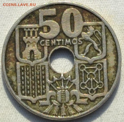Испания 50 сантимов 1949 . 05. 03. 2021 в 22 - 00. - DSC_0612.JPG