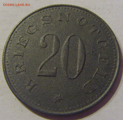 Нотгельд 20 пф 1918 Цвизель №1 09.03.21 22:00 М - CIMG9753.JPG