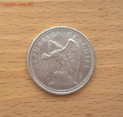 Чили 5 песо 1927 Кондор XF Серебро Крона Шайба - chili_5_peso_1927_kondor_xf_serebro_krona_shajba (3)