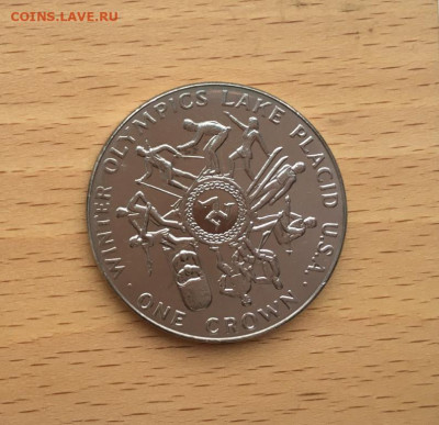Шайба Остров Мэн 1 крона 1980 Олимпийские Игры биатлон - shajba_ostrov_men_1_krona_1980_olimpijskie_igry_lejk_plesid_biatlon_bobslej_figurnoe_katanie_khokkej (2)