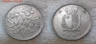 Иностранные монеты по фиксированной цене - МАЛЬТА 25 центов 1993 20191217_1155