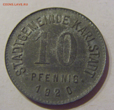 Нотгельд 10 пф 1920 Карлштадт №3 09.03.21 22:00 М - CIMG9922.JPG
