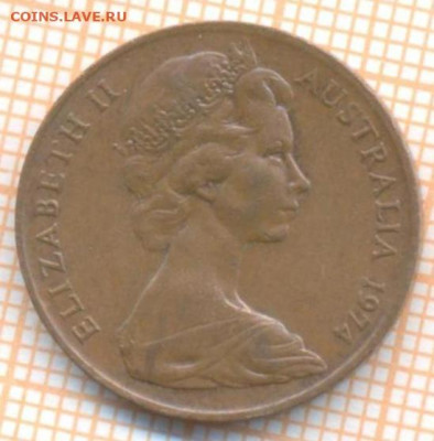 Австралия 2 цента 1974 г., до 10.03.2021 г. 22.00 по Москве - Австралия 2 цента 1974 2353а
