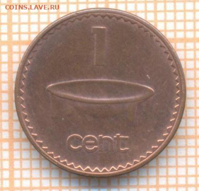 Фиджи 1 цент 2001 г., до 10.03.2021 г. 22.00 по Москве - Фиджи 1 цент 2001 2359
