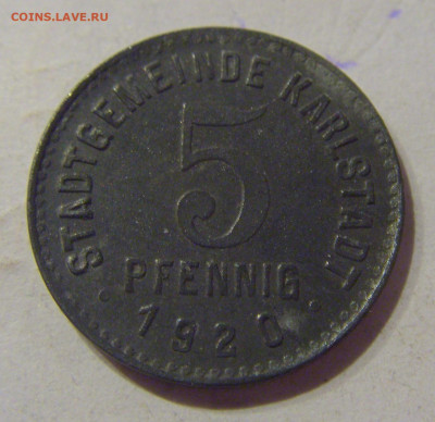 Нотгельд 5 пф 1920 Карлштадт №1 09.03.21 22:00 М - CIMG0263.JPG