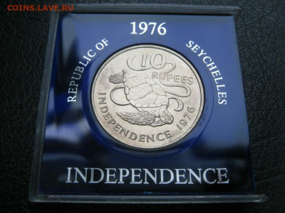Крона Шайба Сейшелы 10 рупий 1976 Декларация независимости ч - krona_shajba_sejshely_10_rupij_1976_deklaracija_nezavisimosti_cherepakha_pamjatnaja_korobka_fauna_zhivotnye (2)