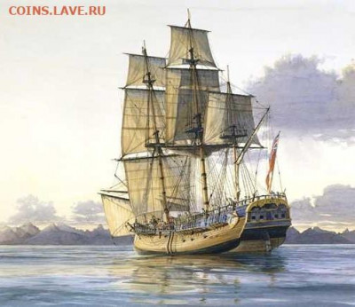 Монеты с Корабликами - Bark Endeavour