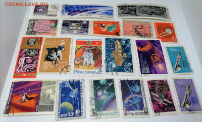 140 шт марок СССР на тему космос.Фикс 900 руб - 2
