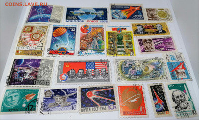 140 шт марок СССР на тему космос.Фикс 900 руб - 4