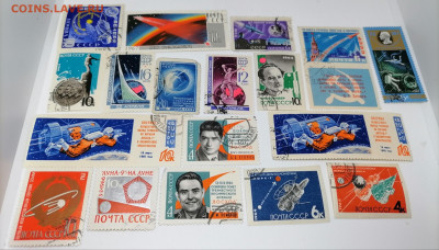140 шт марок СССР на тему космос.Фикс 900 руб - GJjjbh-Gplg