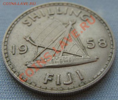 - Британские Фиджи 1 шиллинг 1958 - до 13.10.11 22Мск - Coin1255(3)