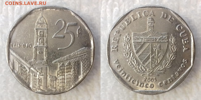 Монеты мира по фиксированной цене - КУБА 25 конв. сентаво 2001 -1233