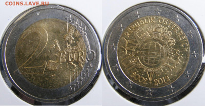 2 евро Австрия 2012 10 лет евро до 11.03 в 22.15 - Австрия 2012 10 лет евро