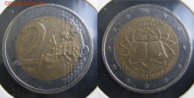 2 евро Нидерланды 2007  50 лет Рискому договору 11.03 в 22.1 - Нидерланды 2007  50 лет Рискому договору