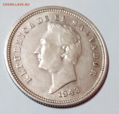 Сальвадор 25 сентаво, 1943г. серебро до 10.03.21г. 22:00 - 20210305_203953