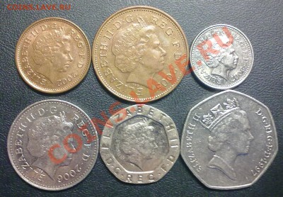 БРИТАНИЯ 1,2,5,10,20,50 пенсов 1997-2007г. + БОНУС!!! (301) - а301_1,2,5,10,20,50пенсов