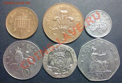 БРИТАНИЯ 1,2,5,10,20,50 пенсов 1997-2007г. + БОНУС!!! (301) - р301_1,2,5,10,20,50пенсов