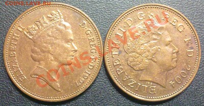 БРИТАНИЯ 2 пенса 1997, 2004г. + БОНУС!!! (303) - а303_2п97,04