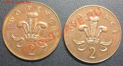 БРИТАНИЯ 2 пенса 1997, 2004г. + БОНУС!!! (303) - р303_2п97,04