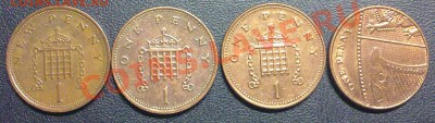 БРИТАНИЯ 1 пенни 1975,1997,2005,2009г. + БОНУС!!! (306) - р306_1п75,97,05,09