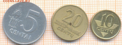 Литва 3 монеты , до 13.03.2021 г. 22.00 по Москве - Литва 3 монеты 2857