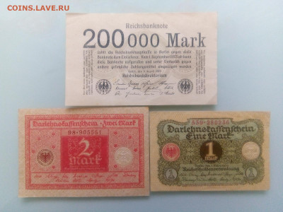Германия 1,2 марки 1920, 200.000 1923 почти пресс до 9.03.21 - IMG_20210307_161855