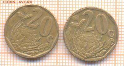 ЮАР 20 центов, фикс 10 руб - ЮАР 20 центов 2868
