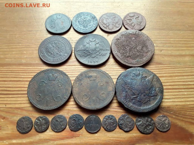 Россия. 19 медных монет. До 14.03.21. - 33606816