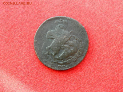 2 копейки 1757. Перечекан с облачной копейки. - 2_kopejki_1758_perechekan_s_oblachnoj_kopejki_sostojanie_otlichnoe
